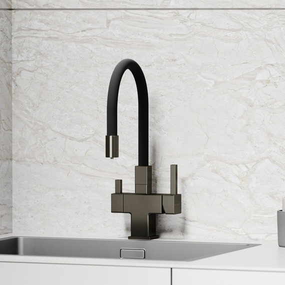 Смеситель для кухни Sancos Arno SC4005GG, вороненая сталь/чёрный фото 4