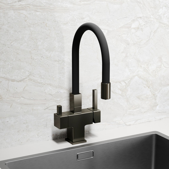 Смеситель для кухни Sancos Arno SC4005GG, вороненая сталь/чёрный фото 6