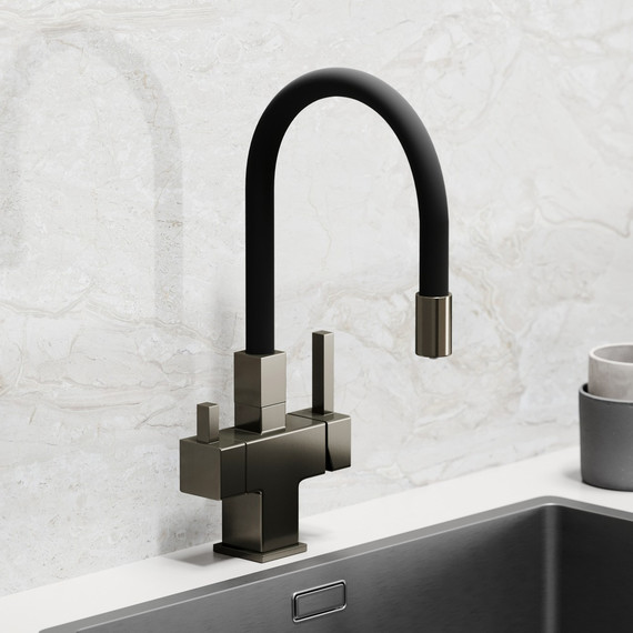 Смеситель для кухни Sancos Arno SC4005GG, вороненая сталь/чёрный фото 7