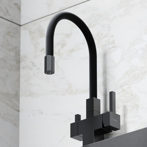 Смеситель для кухни Sancos Arno SC4005MB, чёрный матовый/чёрный фото 5