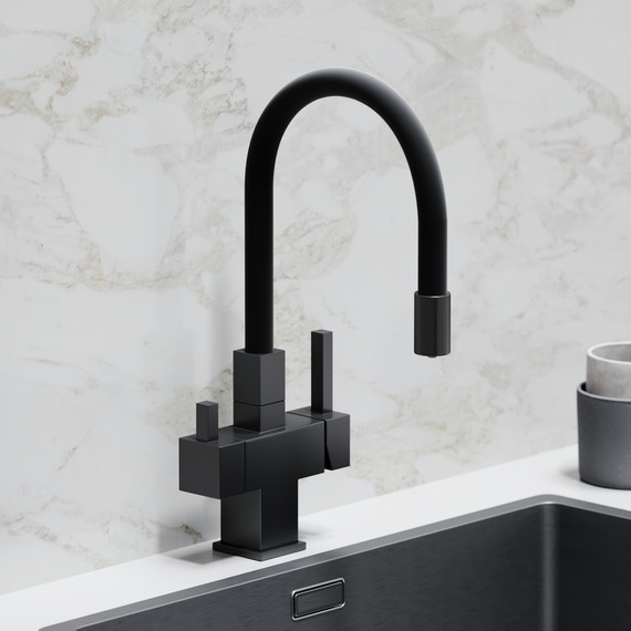 Смеситель для кухни Sancos Arno SC4005MB, чёрный матовый/чёрный фото 6