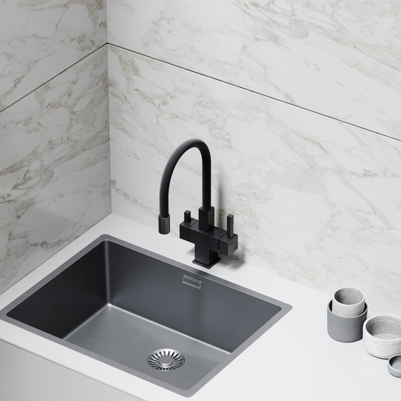 Смеситель для кухни Sancos Arno SC4005MB, чёрный матовый/чёрный фото 7