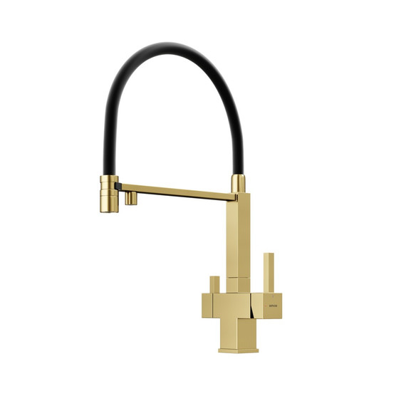 Смеситель для кухни Sancos Moro SC4006BG, брашированное золото/чёрный фото 