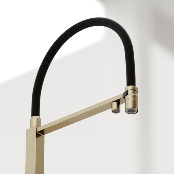 Смеситель для кухни Sancos Moro SC4006BG, брашированное золото/чёрный фото 7