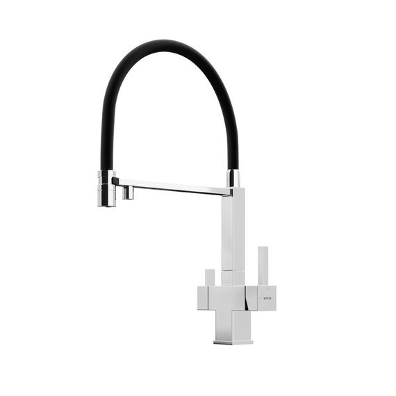 Смеситель для кухни Sancos Moro SC4006CH, хром/чёрный фото 