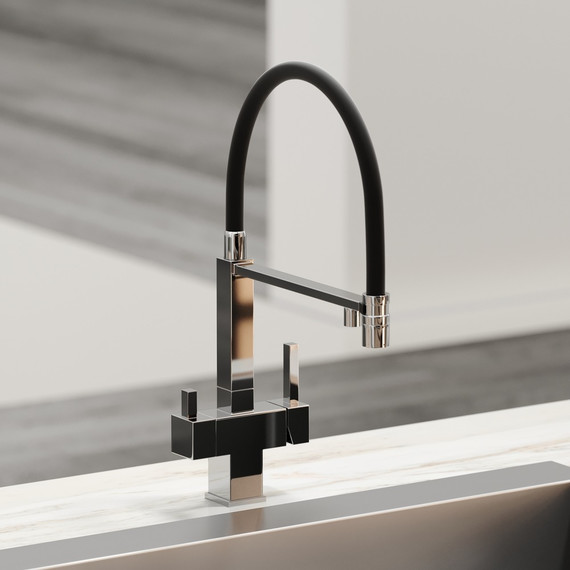 Смеситель для кухни Sancos Moro SC4006CH, хром/чёрный фото 3