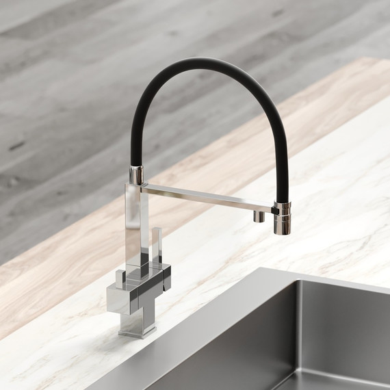 Смеситель для кухни Sancos Moro SC4006CH, хром/чёрный фото 5