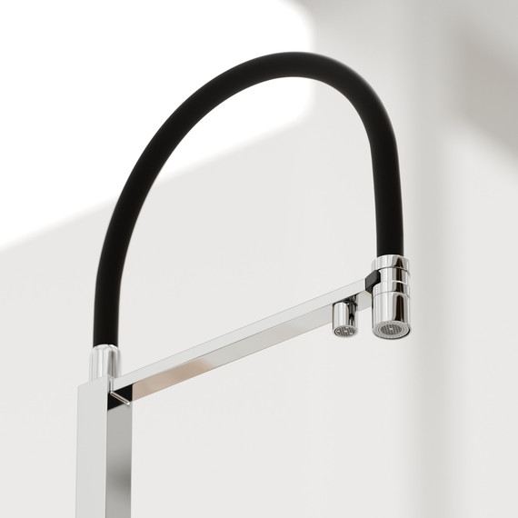 Смеситель для кухни Sancos Moro SC4006CH, хром/чёрный фото 6