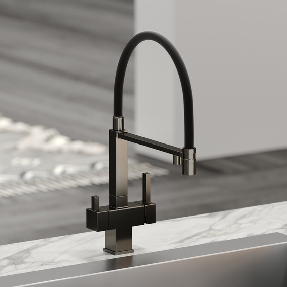 Смеситель для кухни Sancos Moro SC4006GG, вороненая сталь/чёрный фото 3