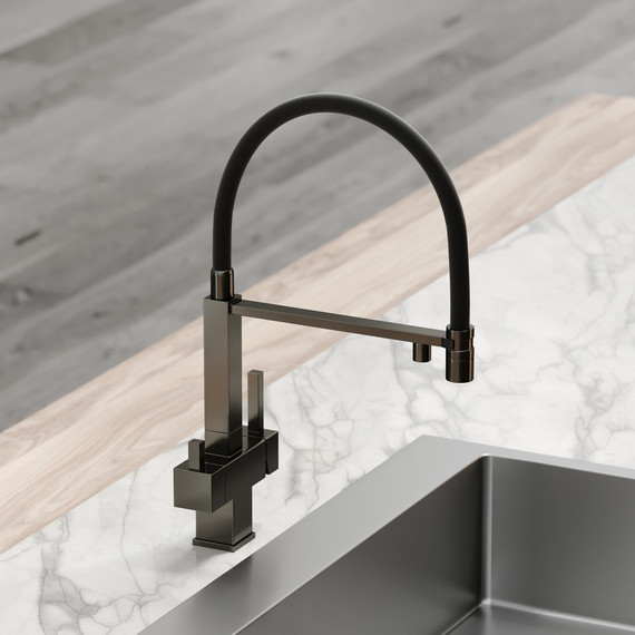 Смеситель для кухни Sancos Moro SC4006GG, вороненая сталь/чёрный фото 4
