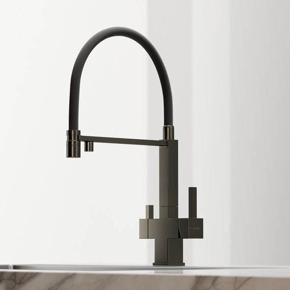 Смеситель для кухни Sancos Moro SC4006GG, вороненая сталь/чёрный фото 6