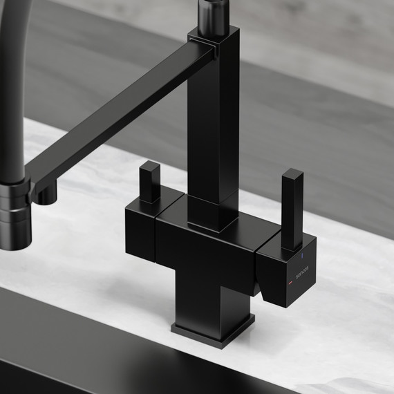 Смеситель для кухни Sancos Moro SC4006MB, чёрный матовый/чёрный фото 2