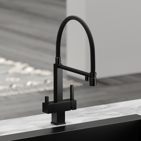 Смеситель для кухни Sancos Moro SC4006MB, чёрный матовый/чёрный фото 3
