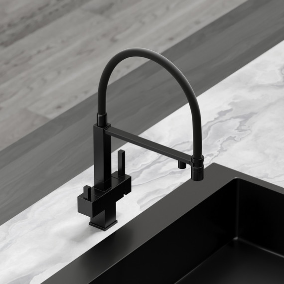 Смеситель для кухни Sancos Moro SC4006MB, чёрный матовый/чёрный фото 4