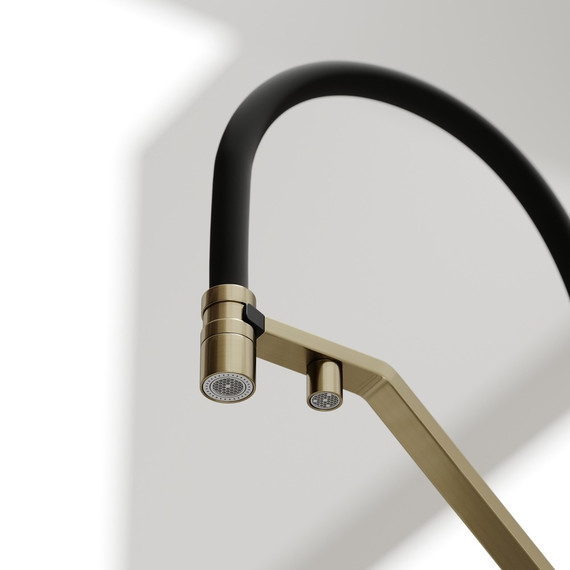 Смеситель для кухни Sancos Loro SC4007BG, брашированное золото/чёрный фото 7