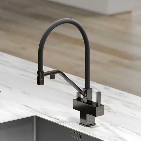 Смеситель для кухни Sancos Loro SC4007GG, вороненая сталь/чёрный фото 3
