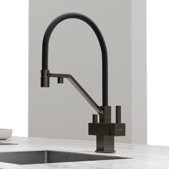 Смеситель для кухни Sancos Loro SC4007GG, вороненая сталь/чёрный фото 5