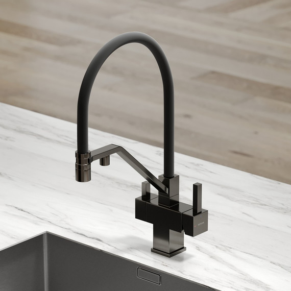 Смеситель для кухни Sancos Loro SC4007GG, вороненая сталь/чёрный фото 7
