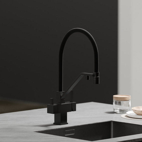 Смеситель для кухни Sancos Loro SC4007MB, чёрный матовый/чёрный фото 2