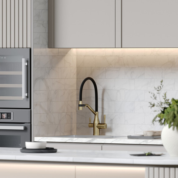 Смеситель для кухни Sancos Orta SC4008BG, брашированное золото/чёрный фото 3