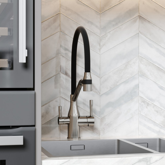 Смеситель для кухни Sancos Orta SC4008BN, никель/чёрный фото 6