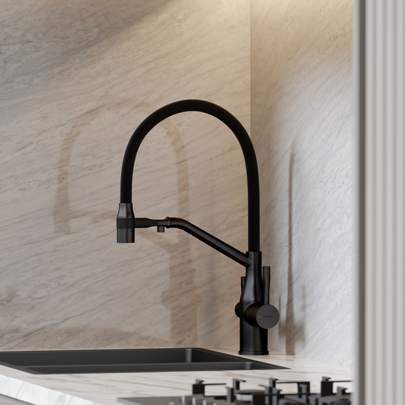 Смеситель для кухни Sancos Orta SC4008MB, чёрный матовый/чёрный фото 6