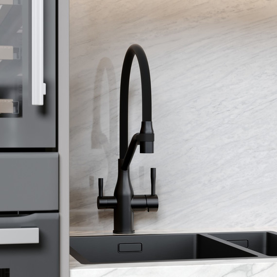 Смеситель для кухни Sancos Orta SC4008MB, чёрный матовый/чёрный фото 7