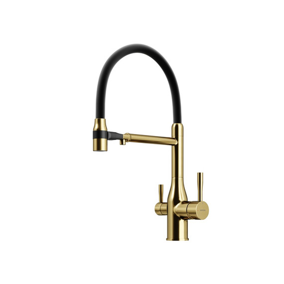 Смеситель для кухни Sancos Garda SC4009BG, брашированное золото/чёрный фото 