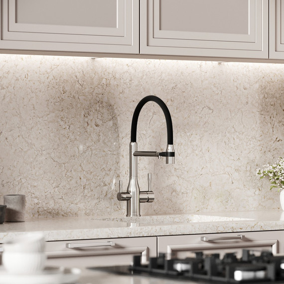 Смеситель для кухни Sancos Garda SC4009BN, брашированный никель/чёрный фото 3