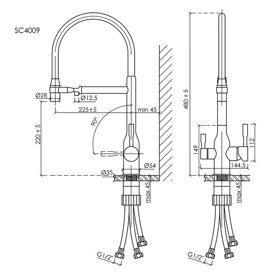 Смеситель для кухни Sancos Garda SC4009MB, чёрный матовый/чёрный фото 8