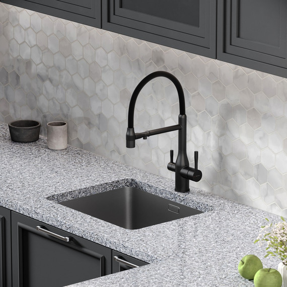 Смеситель для кухни Sancos Garda SC4009MB, чёрный матовый/чёрный фото 2