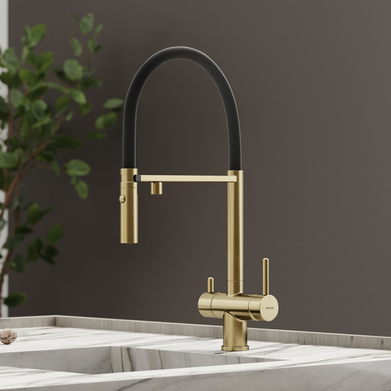 Смеситель для кухни Sancos Imola SC4010BGbh, брашированное золото фото 7