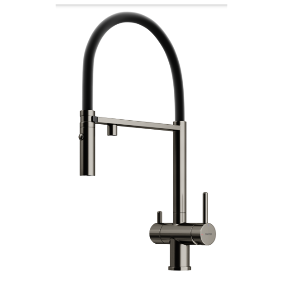 Смеситель для кухни Sancos Imola SC4010GG, вороненая сталь/чёрный фото 