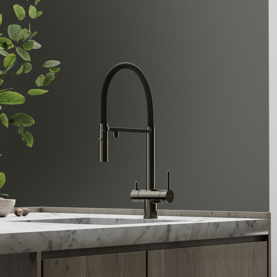 Смеситель для кухни Sancos Imola SC4010GG, вороненая сталь/чёрный фото 6