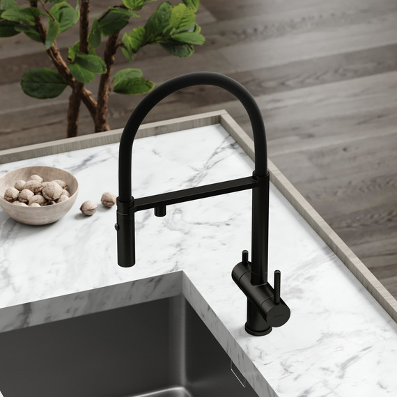 Смеситель для кухни Sancos Imola SC4010MB, чёрный матовый/чёрный фото 4