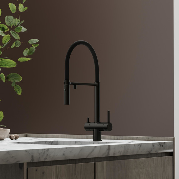 Смеситель для кухни Sancos Imola SC4010MB, чёрный матовый/чёрный фото 5