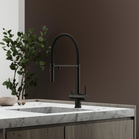 Смеситель для кухни Sancos Imola SC4010MB, чёрный матовый/чёрный фото 7