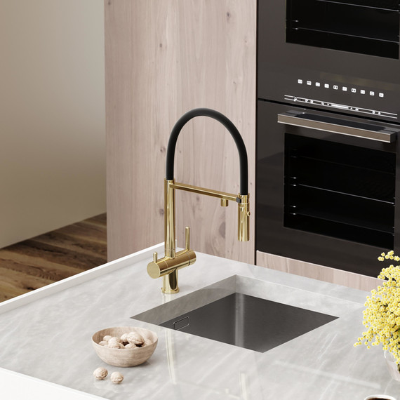 Смеситель для кухни Sancos Imola SC4010ZG, полированное золото фото 2