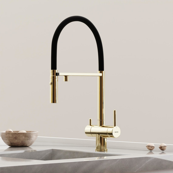 Смеситель для кухни Sancos Imola SC4010ZG, полированное золото фото 6
