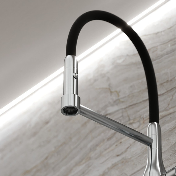 Смеситель для кухни Sancos Pride SC4011BNG, нержавеющая сталь/чёрный фото 6