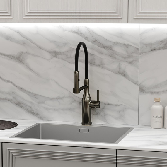 Смеситель для кухни Sancos Pride SC4011GG, вороненая сталь/чёрный фото 3