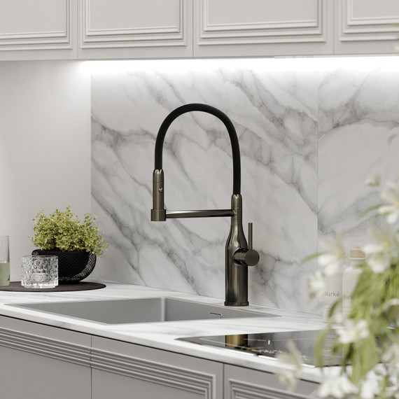 Смеситель для кухни Sancos Pride SC4011GG, вороненая сталь/чёрный фото 4