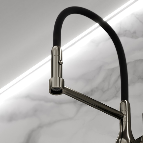 Смеситель для кухни Sancos Pride SC4011GG, вороненая сталь/чёрный фото 6