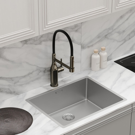 Смеситель для кухни Sancos Pride SC4011GG, вороненая сталь/чёрный фото 7