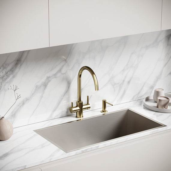 Смеситель для кухни Sancos Taper SC4012BG, брашированное золото фото 3