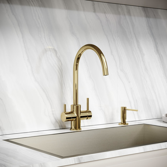 Смеситель для кухни Sancos Taper SC4012ZG, полированное золото фото 2