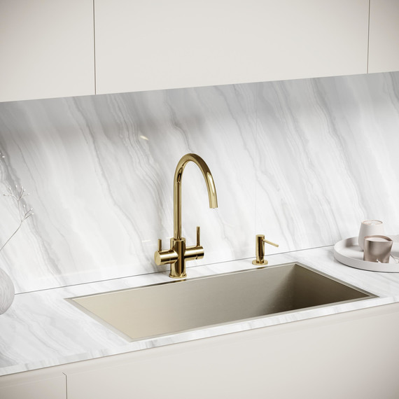 Смеситель для кухни Sancos Taper SC4012ZG, полированное золото фото 3