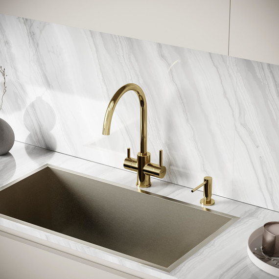 Смеситель для кухни Sancos Taper SC4012ZG, полированное золото фото 5