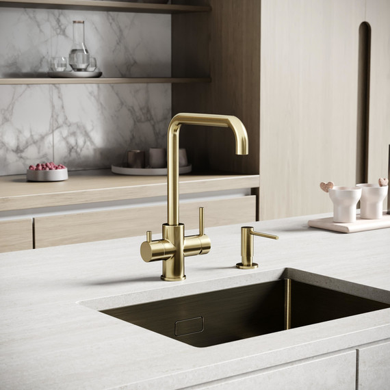 Смеситель для кухни Sancos Vela SC4013BG, брашированное золото фото 2