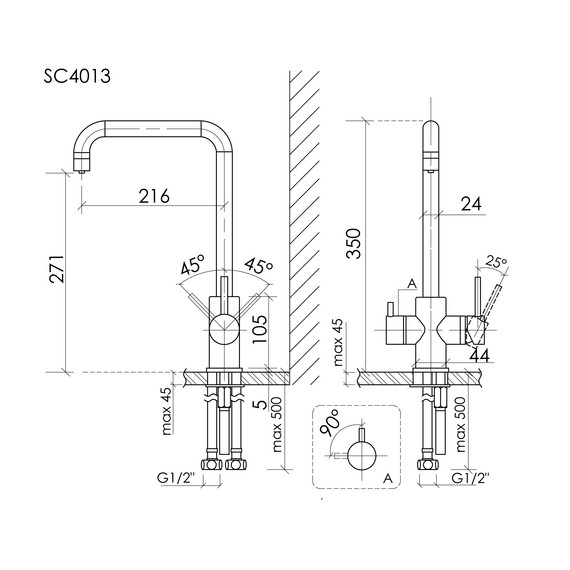Смеситель для кухни Sancos Vela SC4013BG, брашированное золото фото 8